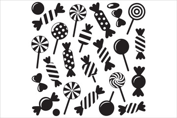 Sweet Lollipop Vector Collection Colorful Candy Illustrations Set