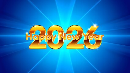Bright Festive Happy New Year 2026 Design