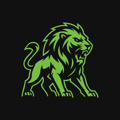 Roaring lion illustration design