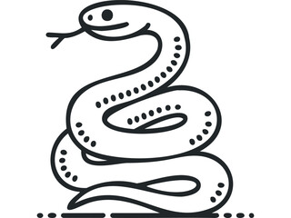Fototapeta premium Stylized Serpent Coil Icon
