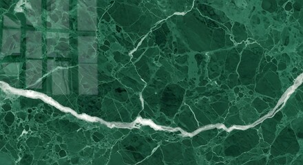 Deep green marble texture with white veins, a rich and luxurious natural stone pattern