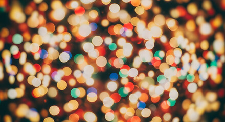 Blurred Multicolor Light Circles for Holiday Design