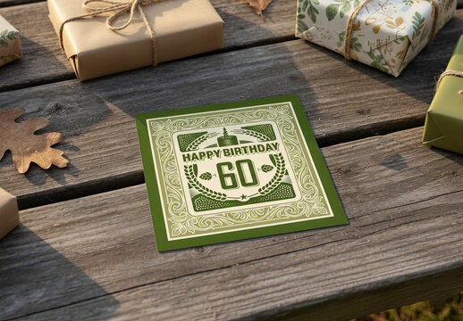 Vintage Happy Birthday Poster Layout
