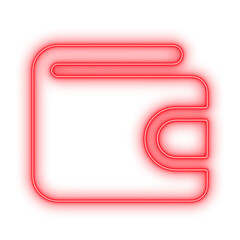 Red Wallet Icon with Rounded Flap for Checkout Screens, Retail Branding, and Secure Digital Payments