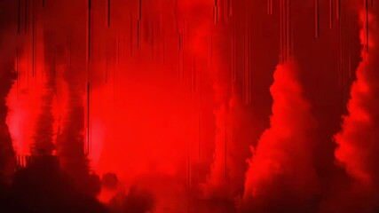 Abstract digital glitch art with surreal red cyan light - Powered by Adobe