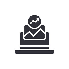 Growth Graph Symbol Data Analysis Icon Flat Design
