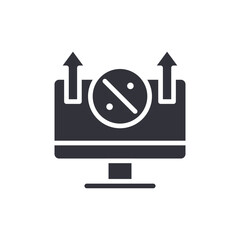 Online Discount Increase Rate Monitor Icon