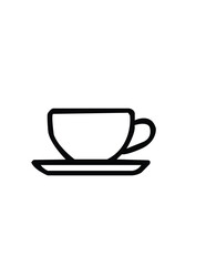 coffee cup icon vector black