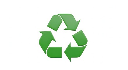 Obraz premium Green recycling symbol, promoting sustainability