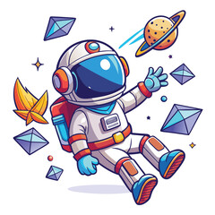 Adventurous Astronaut Exploring the Cosmic Universe adventurous astronaut exploring the