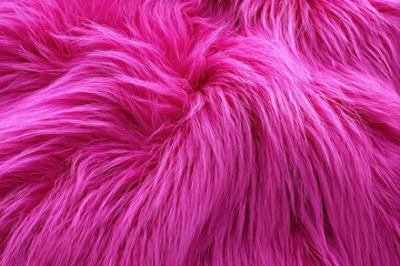 Fototapeta premium Vivid Pink Faux Fur Texture Close Up Shot Showing Softness and Depth for Fashion Design and Crafts Projects