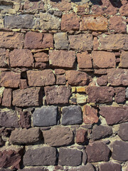 Rustic Stone Wall Texture with Mixed Volcanic Rocks