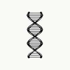 Abstract dna strand illustration scientific concept on isolated background