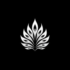 Abstract elegant feather inspired design on black background vector