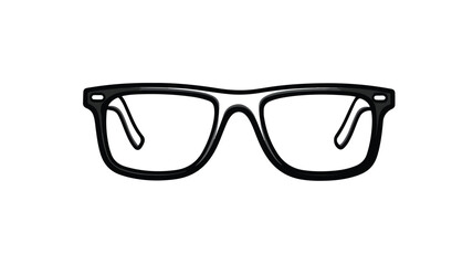 Fototapeta premium Rectangular Lens Glasses Solid Icon for Office Use Vector