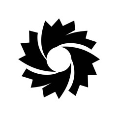 Abstract geometric design black and white shape for graphic elements