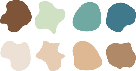 Organic round shape abstract vector background	