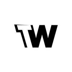 letter tw logo design, monogram, typography,, vector, company, tw logo, tw, technology, elegant, minimal, luxury, t, line, web, classic, w, background, trendy, style, wt, black, minimalist