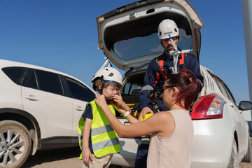 A family of international engineers is investigating the operation of natural energy systems such as wind turbines and electric power.