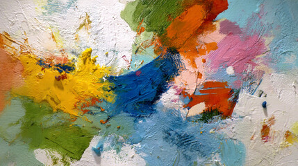 Painting abstracts allows her to express creativity freely.