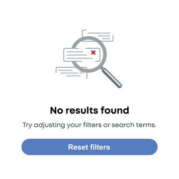 No Results Found &ndash; Search Empty State
