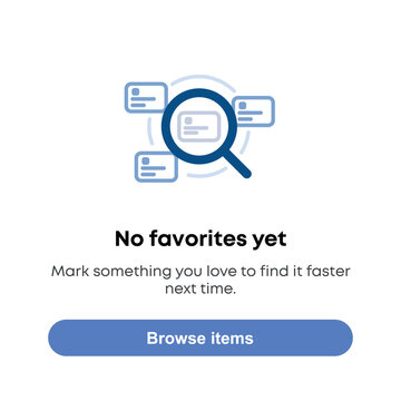 No Favorites Yet &ndash; Empty State Illustration
