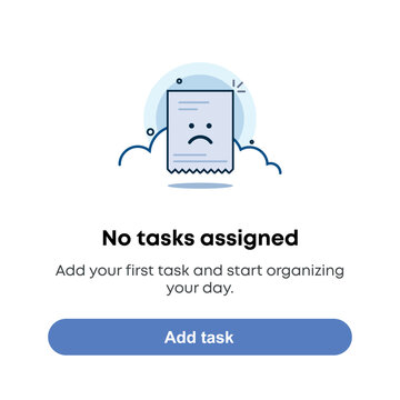 No Tasks Assigned &ndash; Productivity App Empty State
