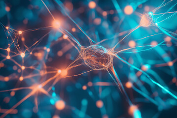 A picture showing a close up of a complex network