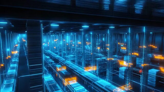 Automated warehouse sorting global logistics and supply chain optimization - Powered by Adobe