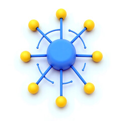 Abstract Geometric Network Structure with Connections and Spheres