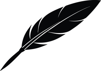 Isolated feather pen icon. Old writing calligraphy tool vector graphic. © Your Shop