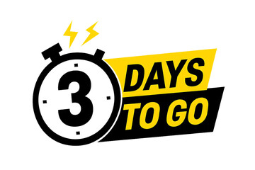 Countdown timer with days to go and lightning bolt graphic