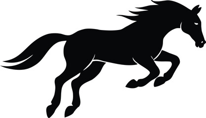 Simple horse icon, Equestrian or equine vector symbol
