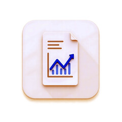 Business Growth Report with Upward Trend Chart and Arrow Icon