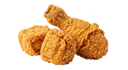 Three pieces of fried chicken