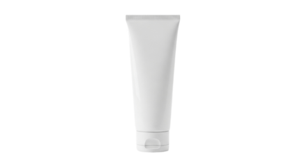 Empty Cosmetic Tube Mockup on Transparent Background