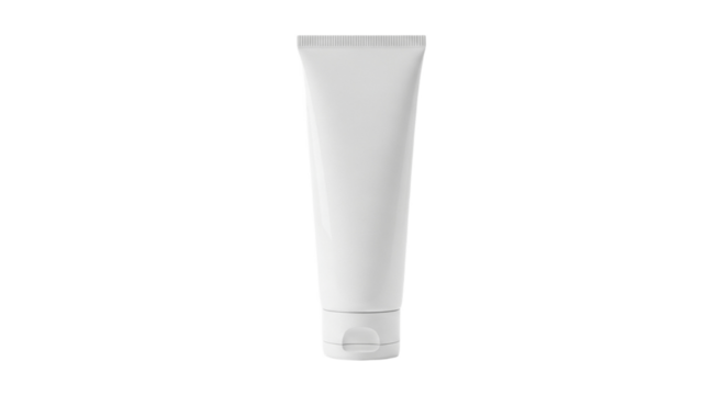 Empty Cosmetic Tube Mockup on Transparent Background