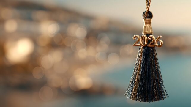Graduation tassel with 2026 numbers celebrating educational achievement