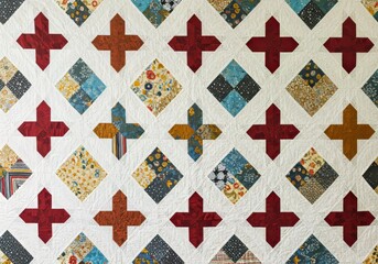 Obraz premium Quilt geometric in textile art