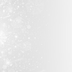 Snowflake overlay in winter glow. Cold christmas light with shimmering ice and bright seasonal pattern.