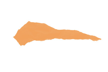 Orange Torn Paper Texture Isolated on White Background for Design Projects