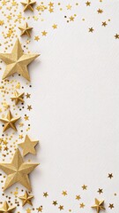 Golden Stars and Glitter Sparkle for a Festive New Year Celebration Background Design