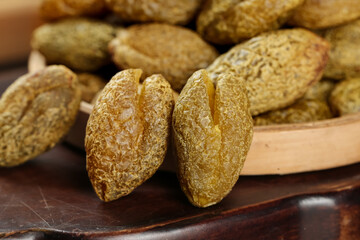 Fresh Peanuts in Shells on Rustic Wood Surface Food Photography