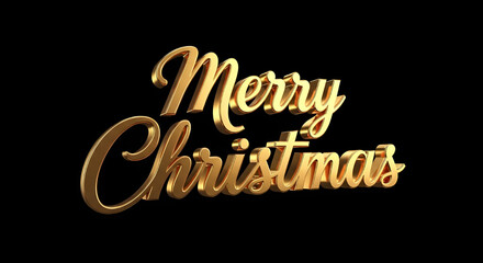 Golden merry christmas text isolated on black background, festive season, christmas celebration, holiday, greeting card, and winter season