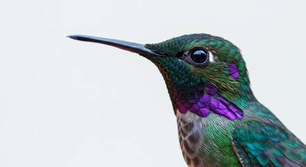 Naklejka premium Hummingbird perches gracefully in natural habitat