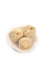 Xinjiang Fried Crispy Chickpeas on White Plate - Traditional Chinese Snack Food