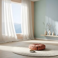 Dreamy Minimal Zen Room with Soft Light