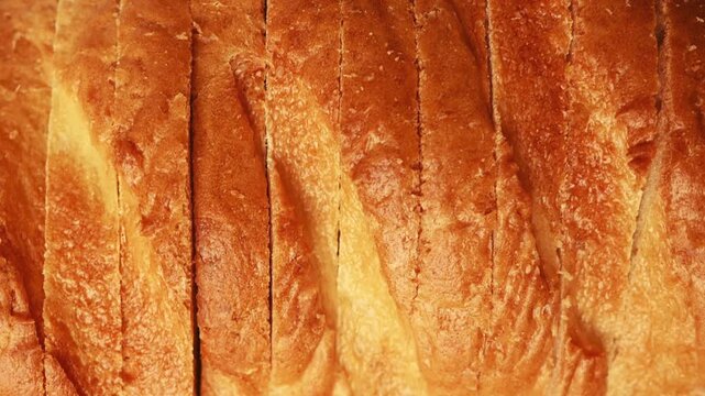 Sliced bread texture. food background