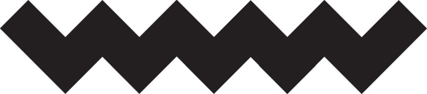 Set of abstract Zigzag  Black Line Borders &ndash; Gray Vector Elements