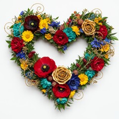 heart affection in vibrant arrangement